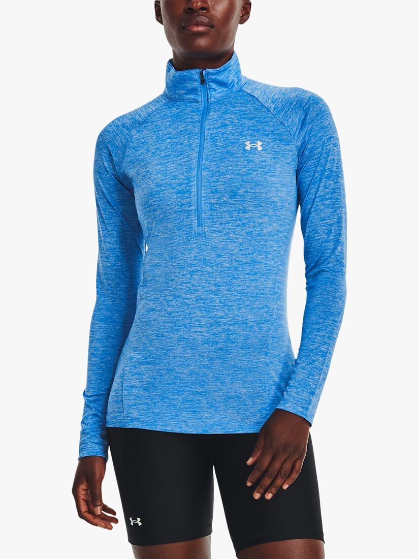 

Спортивная футболка с длинным рукавом и молнией 1/2 Tech Twist Under Armour, вода/белый