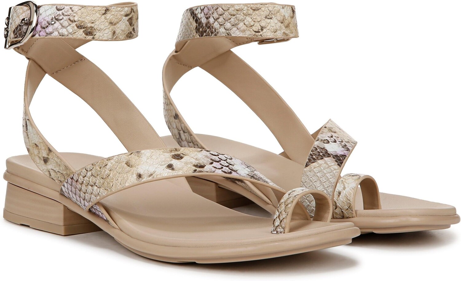 

Сандалии Naturalizer Birch Ankle Straps, цвет White Snake Pattern Leather