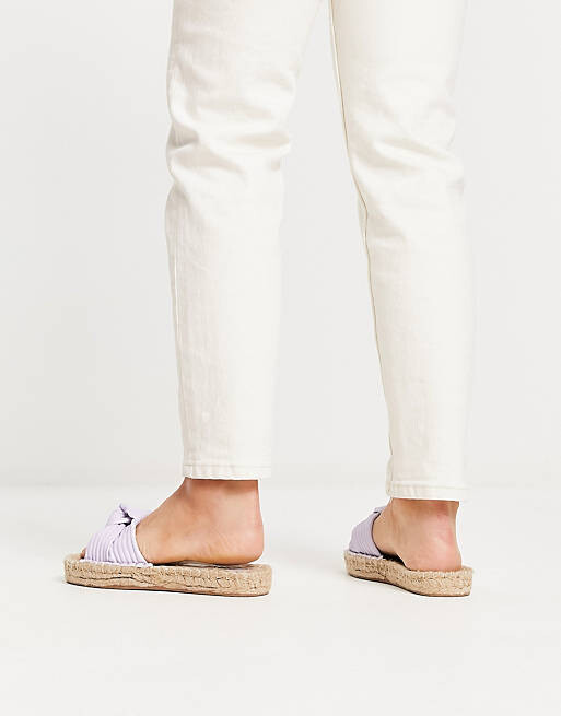 

Сиреневые эспадрильи с завязками ASOS DESIGN Wide Fit Jade