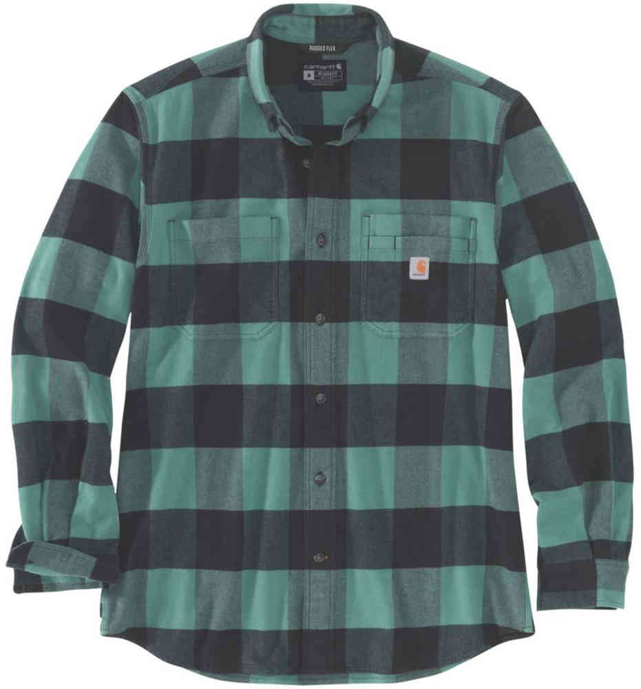 цена Фланелевая рубашка средней плотности в клетку Carhartt, зеленый