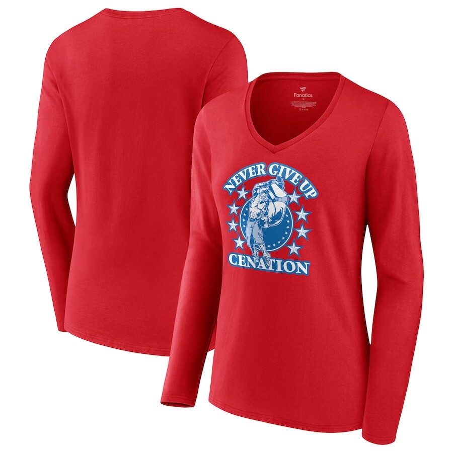 

Футболка с длинным рукавом Fanatics Branded John Cena, красный