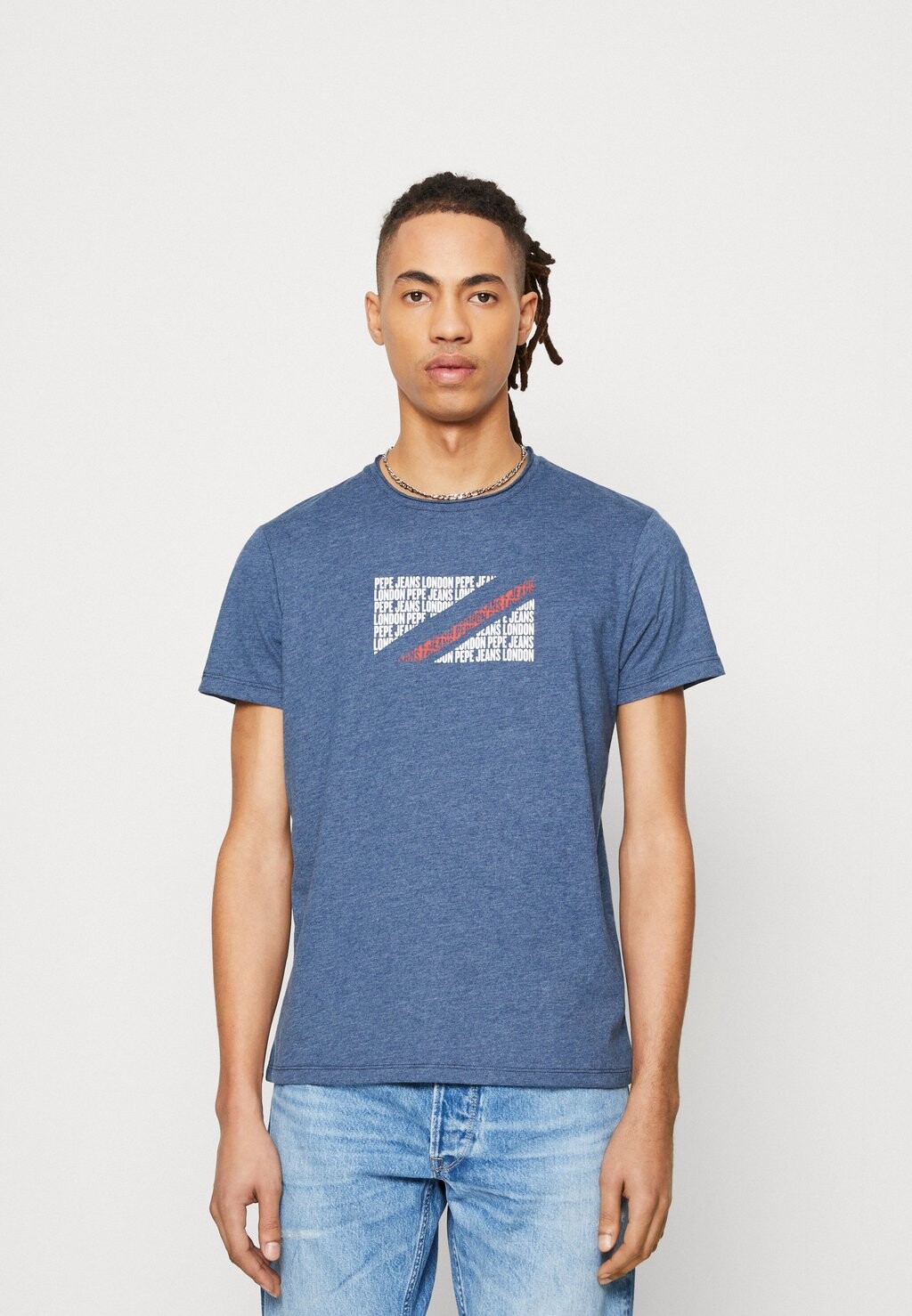 

Футболка с принтом Pepe Jeans, синий