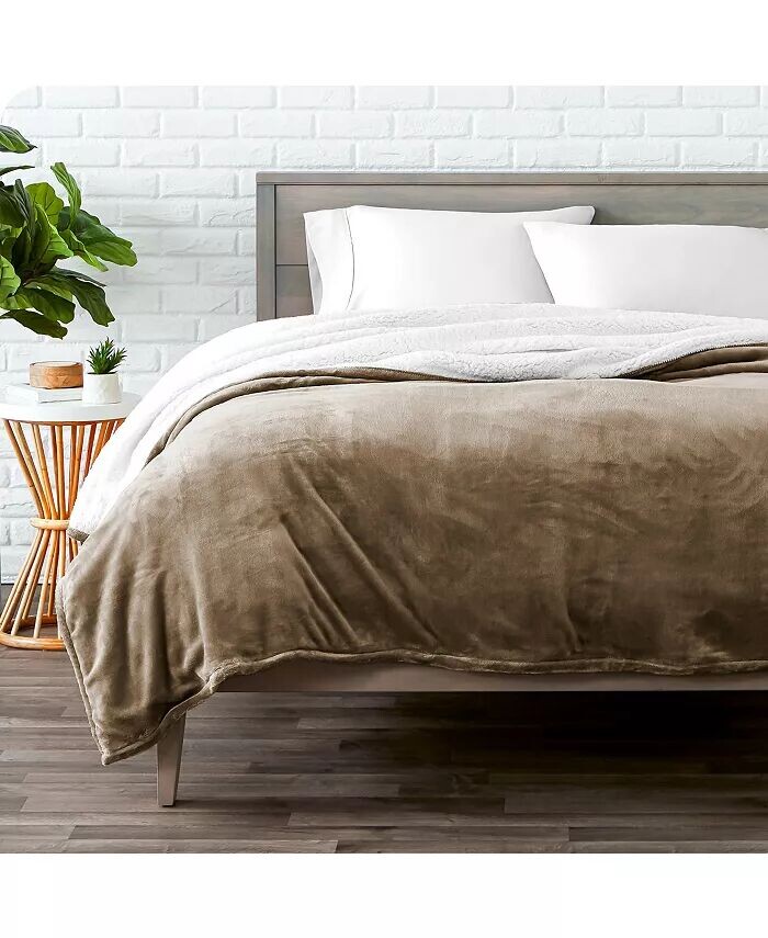 

Флисовое одеяло из шерпы Bare Home, бежевый