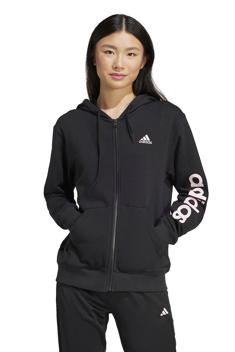 

Толстовка Essentials с линейной молнией Adidas Sportswear, черный