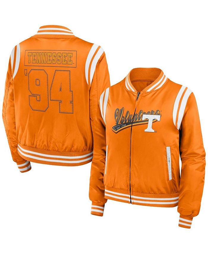 

Женская футболка-бомбер Tennessee Orange Tennessee Volunteers с молнией во всю длину WEAR by Erin Andrews, мультиколор