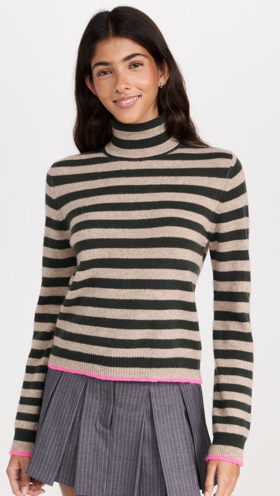 

Свитер Jumper 1234 Little Stripe Roll Collar Cashmere, хаки