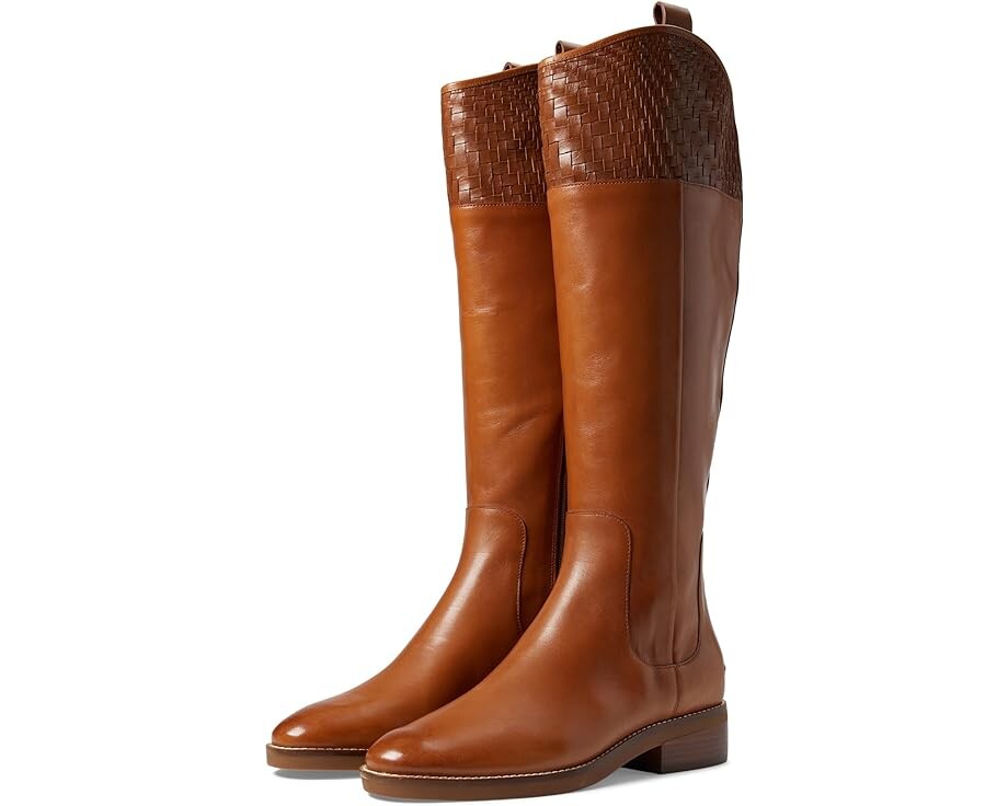 

Ботинки Cole Haan Hampshire Riding Boot, цвет British Tan Leather/Woven Leather
