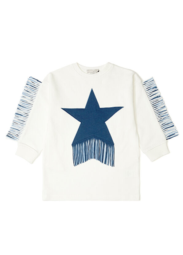 

Белое платье для девочки с кисточками Stella McCartney