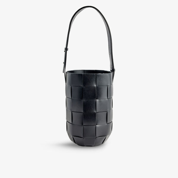 

Кожаная сумка через плечо Cassette Lantern Bottega Veneta, черный