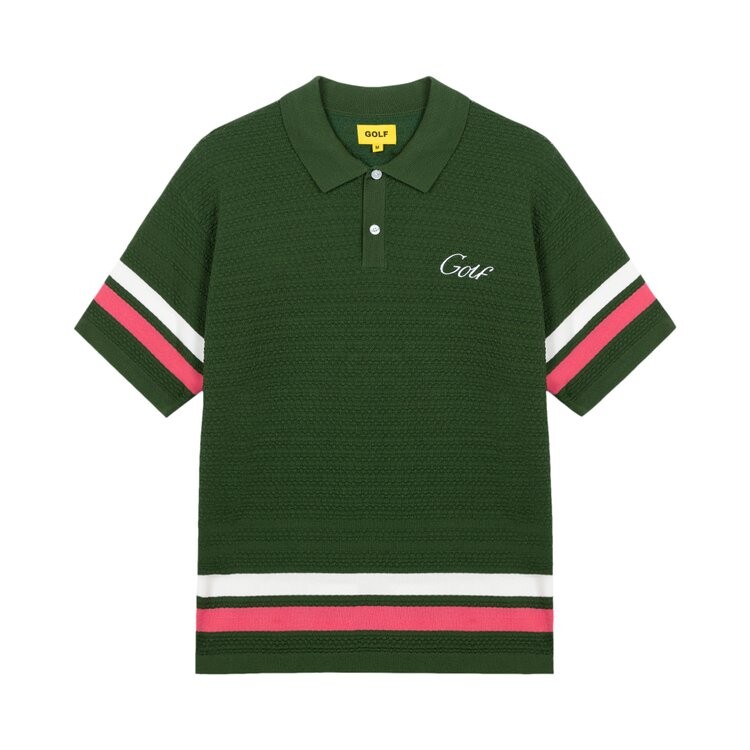 

Поло GOLF WANG Caddy Striped Polo, зеленый