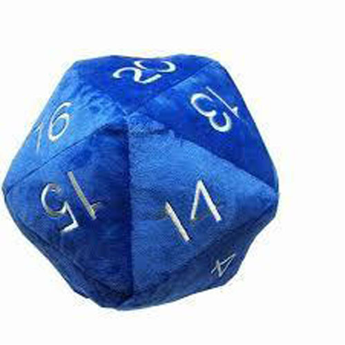 

Настольная игра Jumbo D20 Novelty Dice Plush In Blue With Silver Numbering