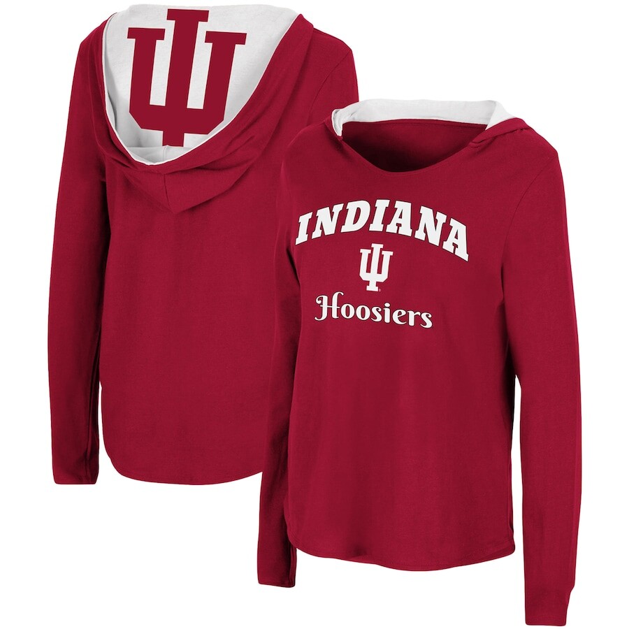 

Футболка с длинным рукавом Colosseum Indiana Hoosiers, малиновый