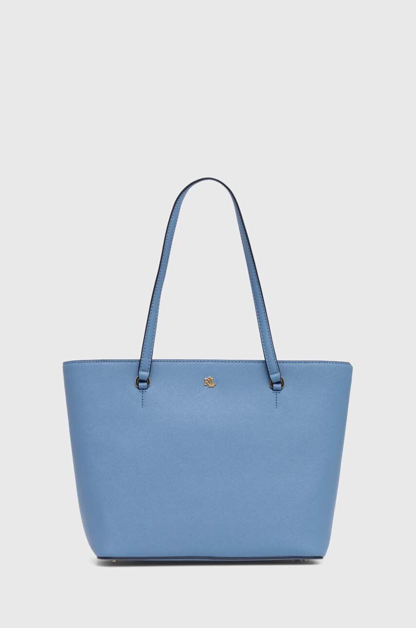 

Кожаная сумка Lauren Ralph Lauren, синий