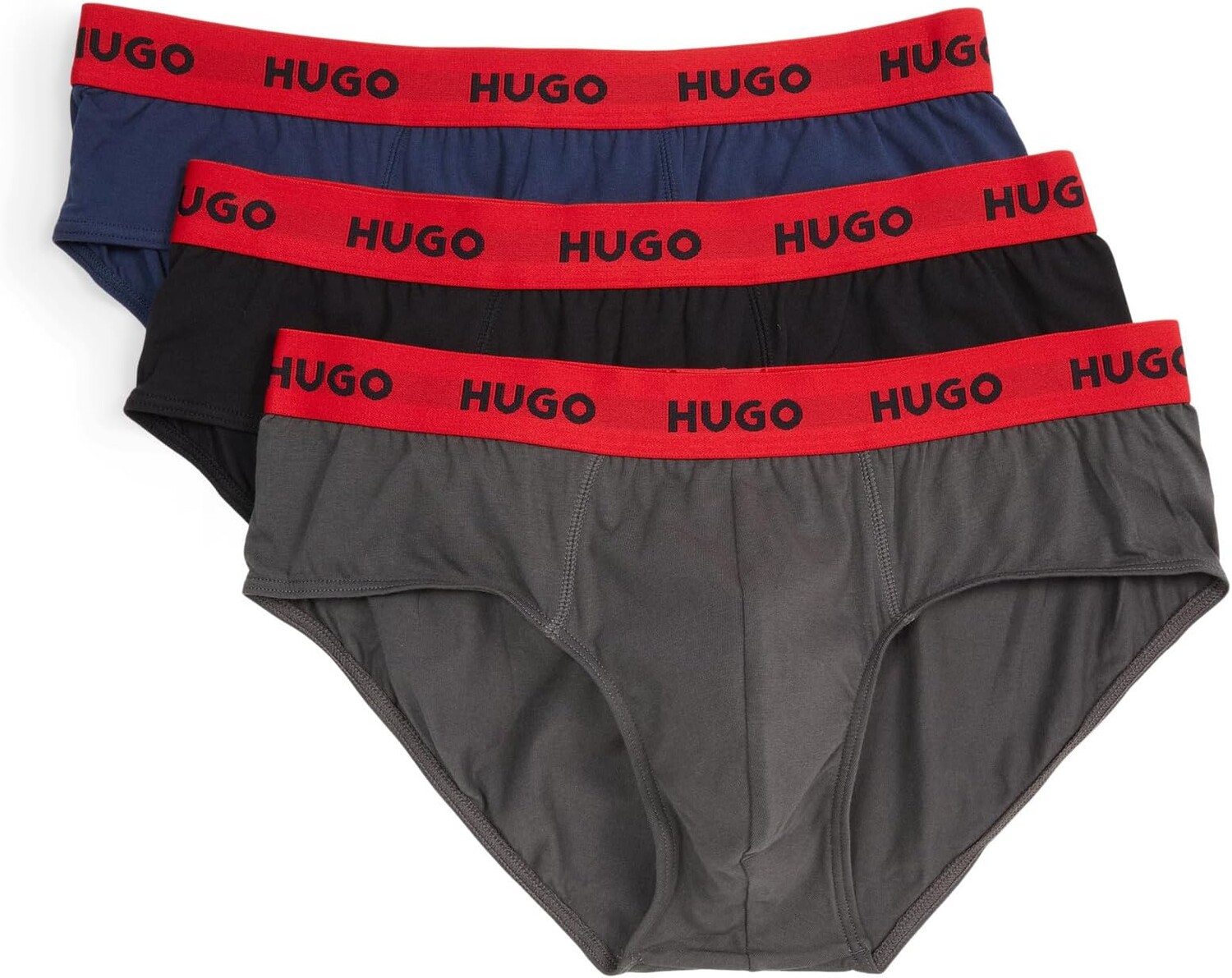 

Комплект из 3 трусов-трусов HUGO для тройки BOSS, цвет Medium Grey
