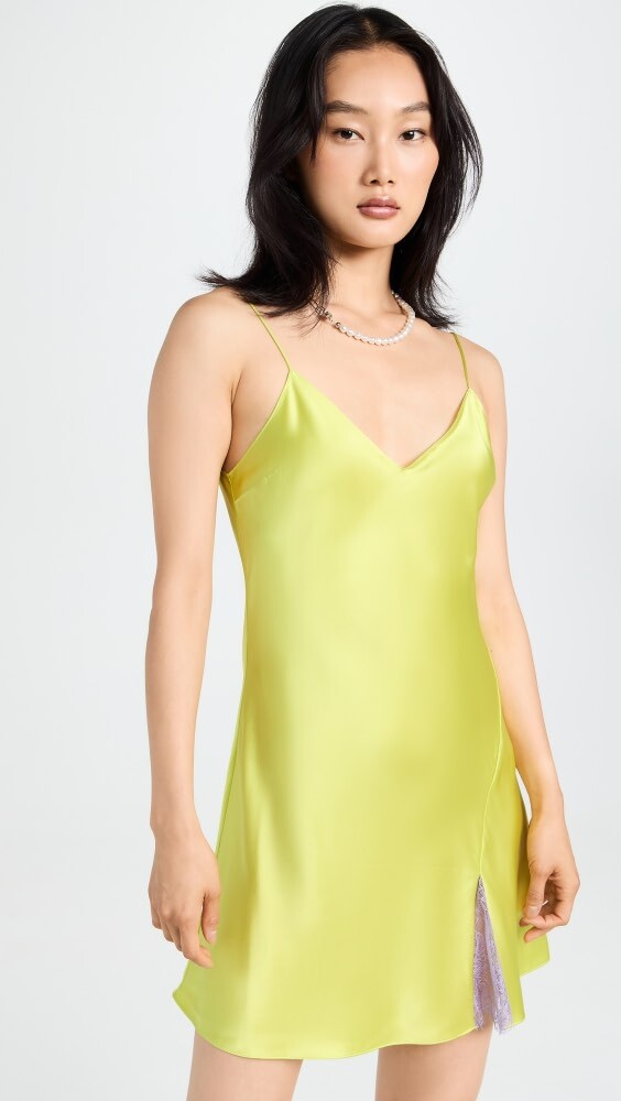 

Платье DANNIJO Mini Bias Slip w/ Lace Godet