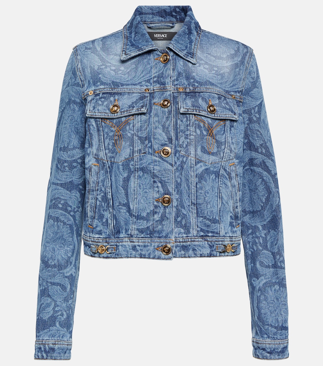 Джинсовая куртка barocco Versace, синий