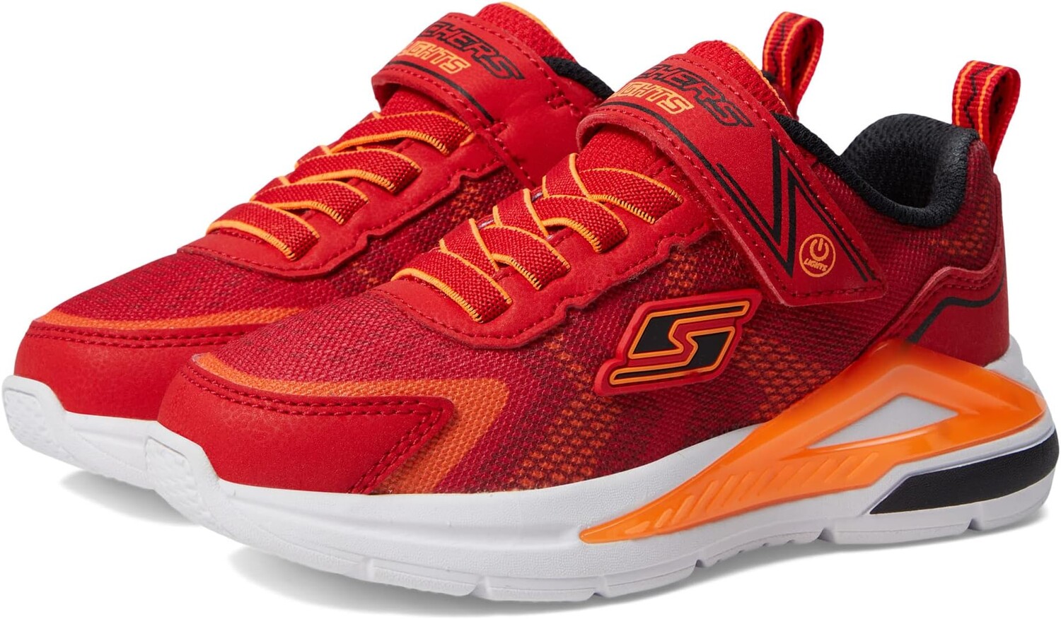 

Кроссовки Lighted-S Lights: Tri-Namics 401660L SKECHERS KIDS, цвет Red/Orange
