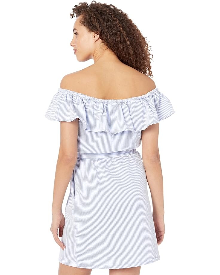 

Платье Michael Kors Ruffle Neck Midi Dress, цвет Crew Blue