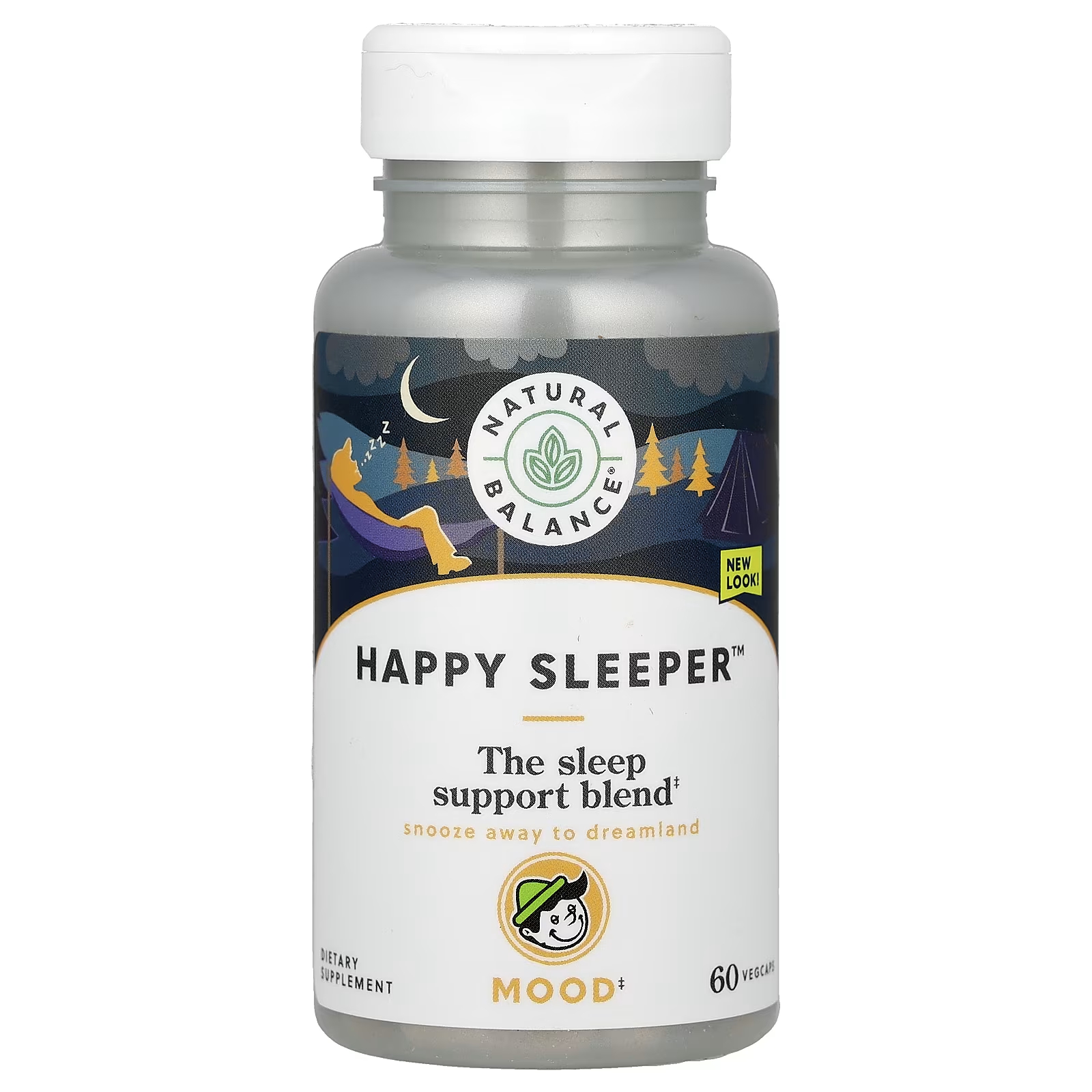 цена Пищевая добавка Natural Balance Happy Sleeper, 60 растительных капсул