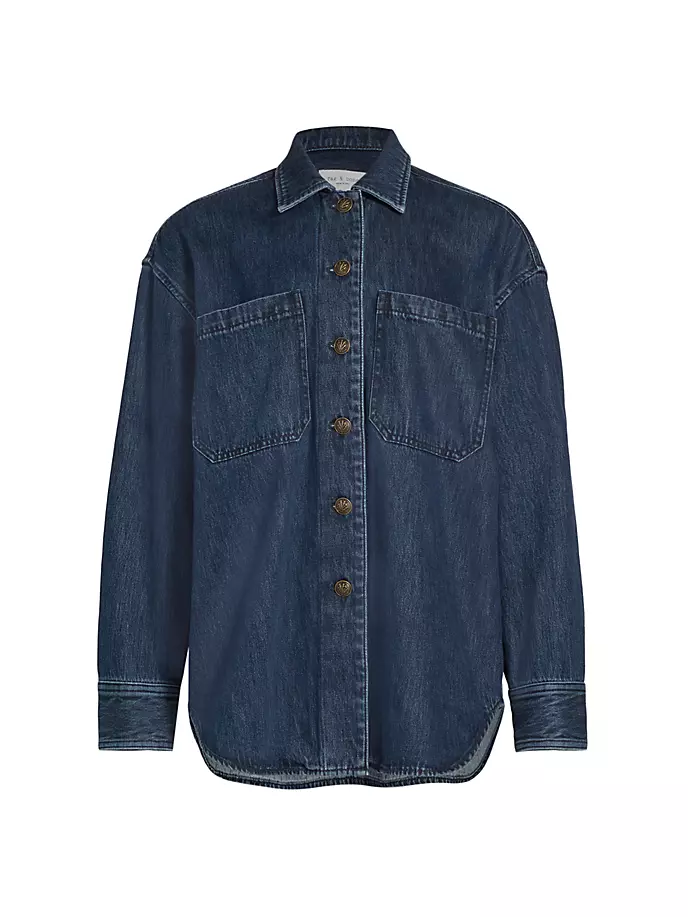 

Джинсовая куртка-рубашка оверсайз Lory Rag & Bone, цвет evelyn