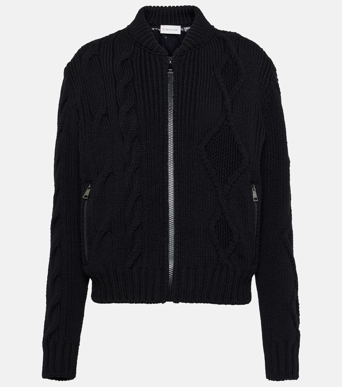 

Шерстяная куртка с пуховыми вставками Moncler, черный