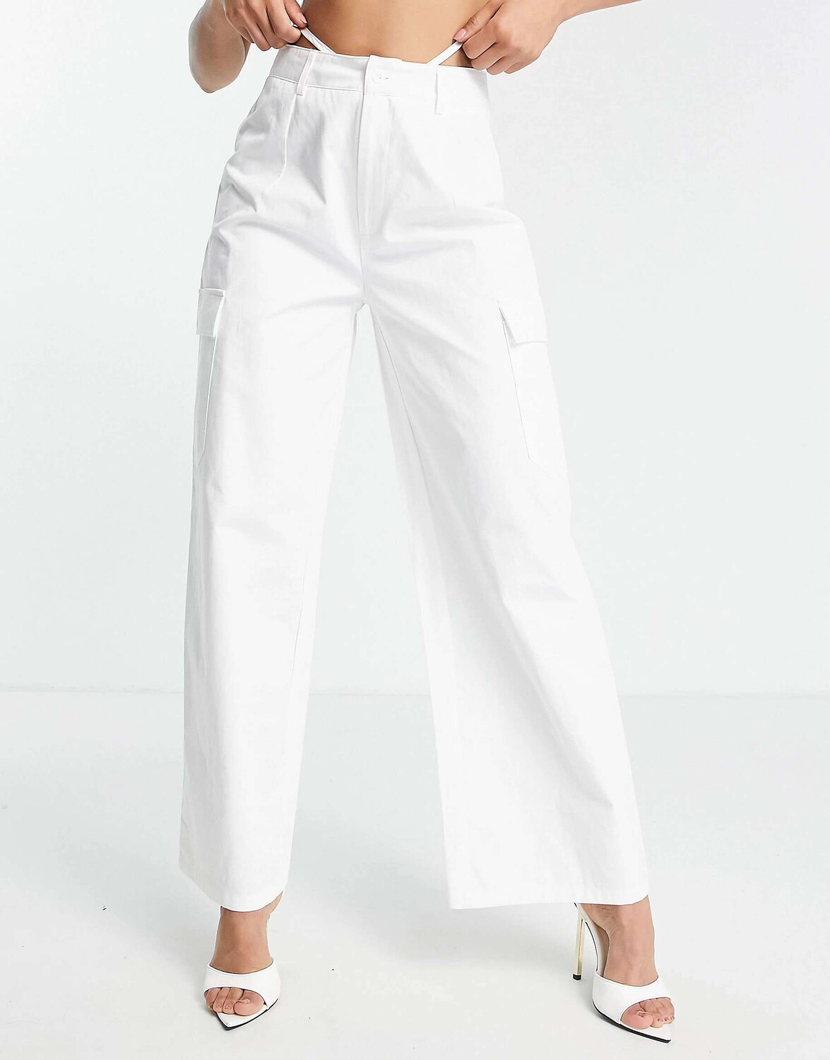 

Белые брюки-карго Simmi Simmi Clothing, Белый