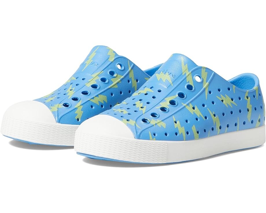 Кроссовки Native Shoes Jefferson Sugarlite Print, цвет Resting Blue/Shell White/Celery Lightning