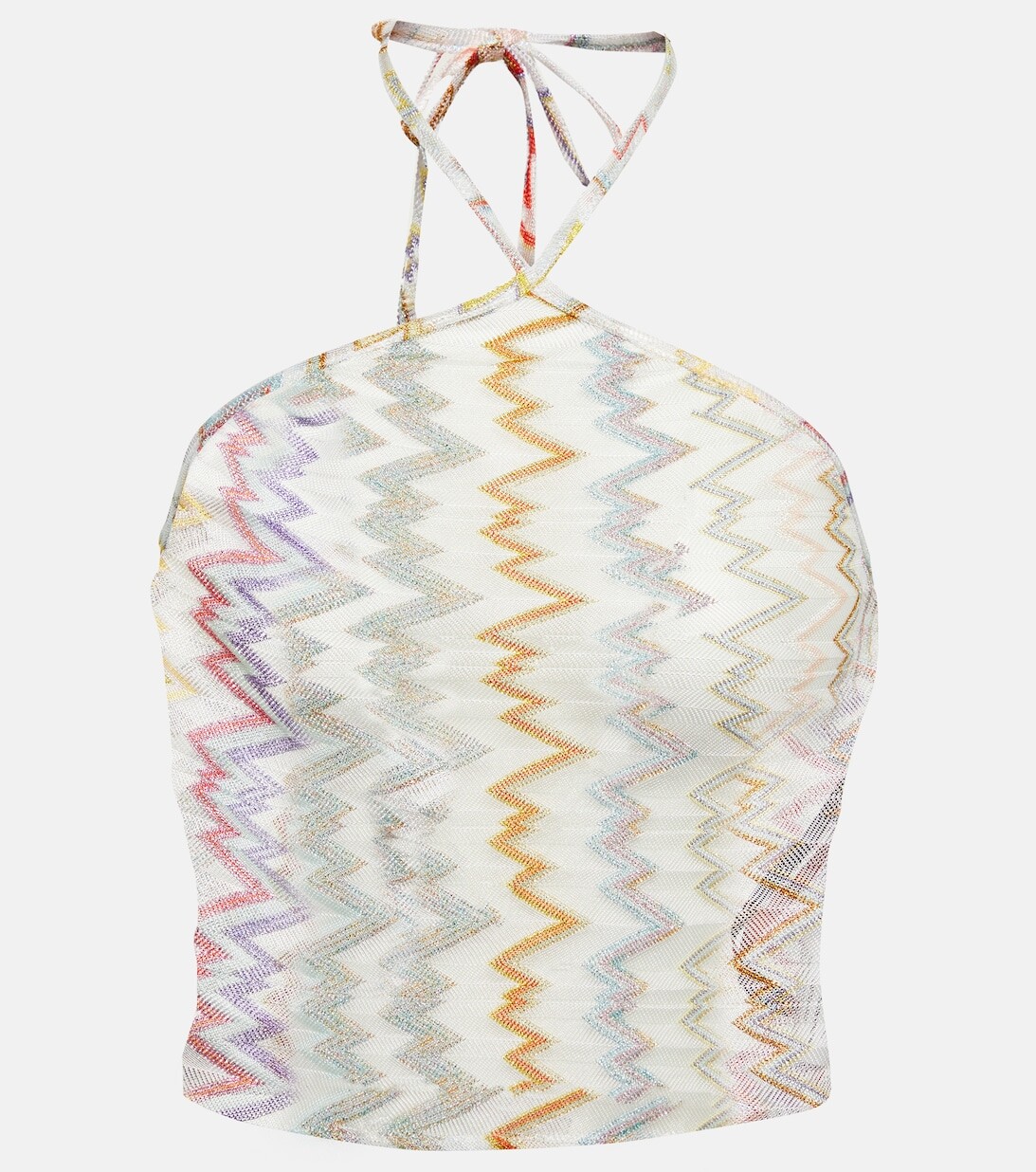 

Укороченный топ с вырезом халтер и вырезом зигзаг Missoni, разноцветный