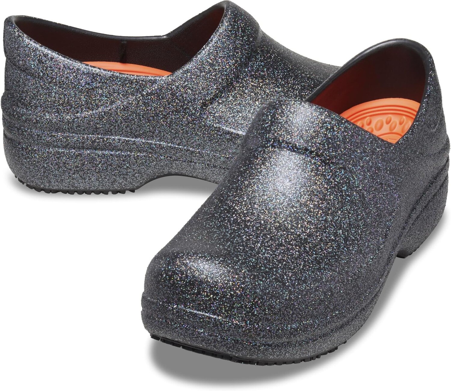 

Сабо Work Neria Pro II Literide Clog Crocs, цвет Black Glitter