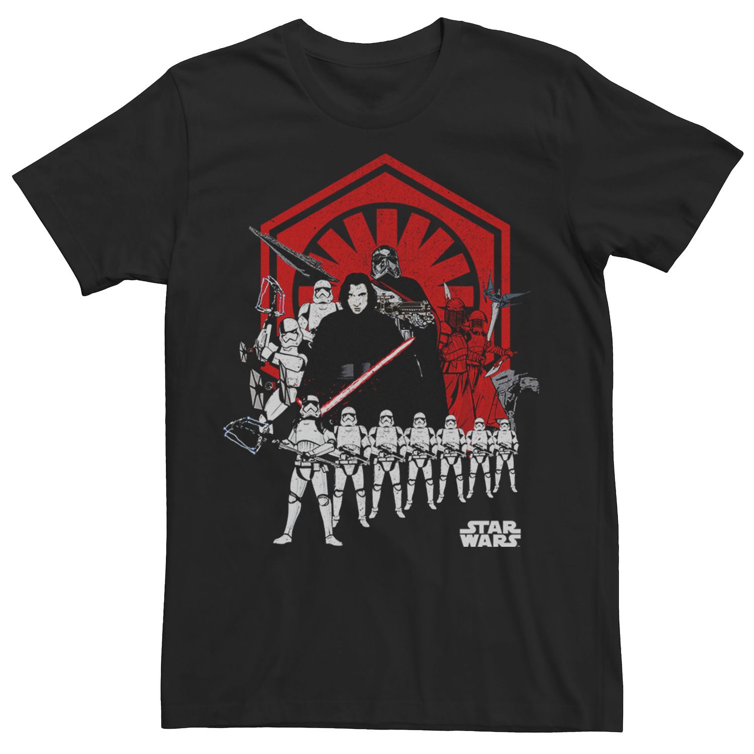 цена Мужская футболка Футболка Last Jedi Kylo Ren First Order Assemble, Черная Star Wars, черный