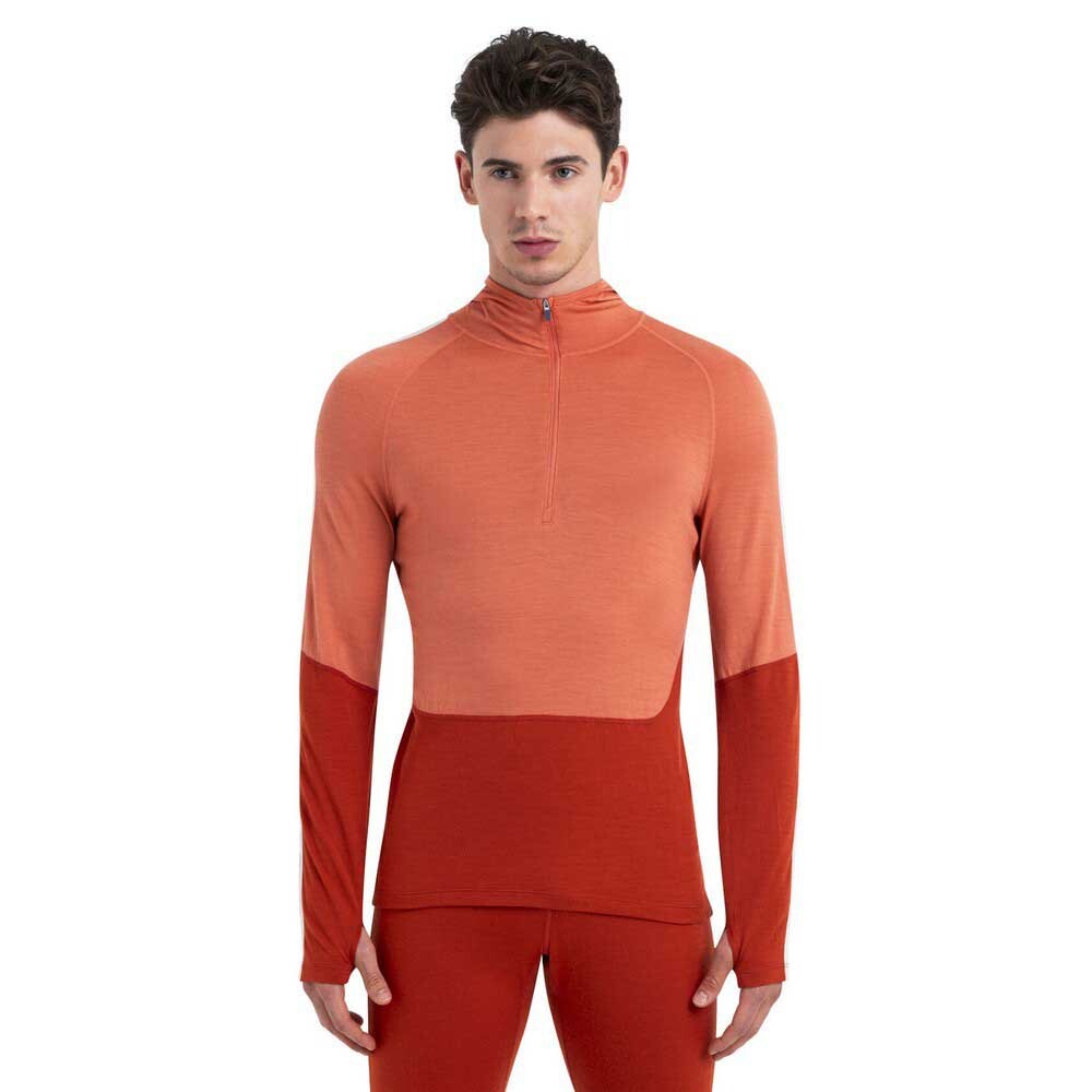 

Базовый слой Icebreaker Merino 200 Sonebula Hooded Long, оранжевый