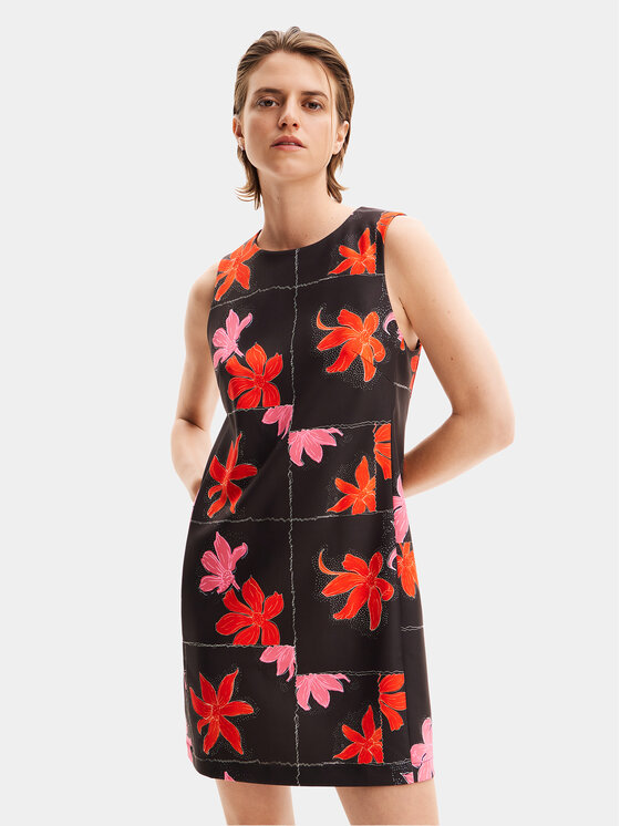 Летнее платье стандартного кроя Desigual, черный силиконовый чехол на oneplus 9 pro узор из кактусов для ванплас 9 про