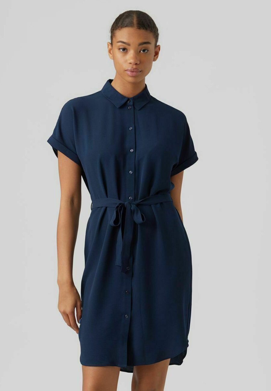 

Платье-рубашка Vero Moda, темно-синий