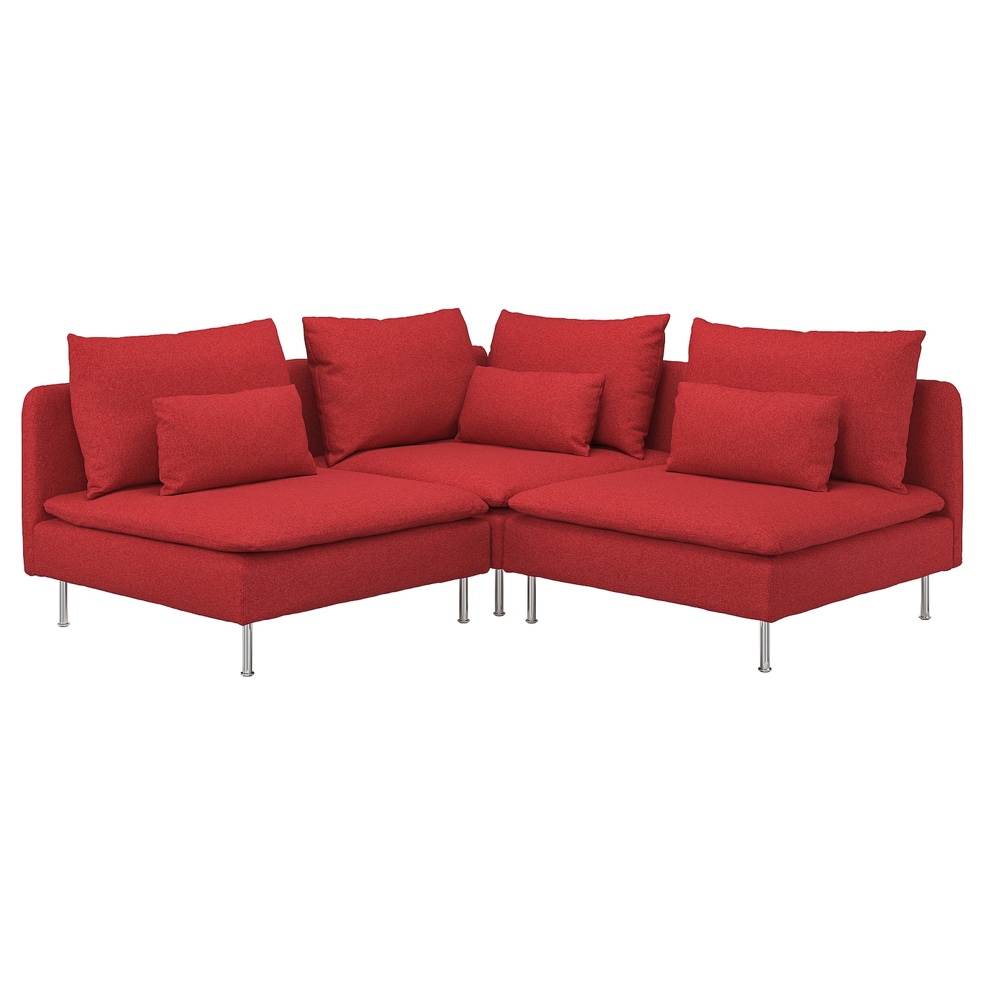 Угловой диван SÖDERHAMN 3, Тонеруд красный SODERHAMN IKEA плюшевые эластичные чехол для диванной подушки однотонный секционный угловой чехол для дивана плотный чехол для дивана дивана сиденья п