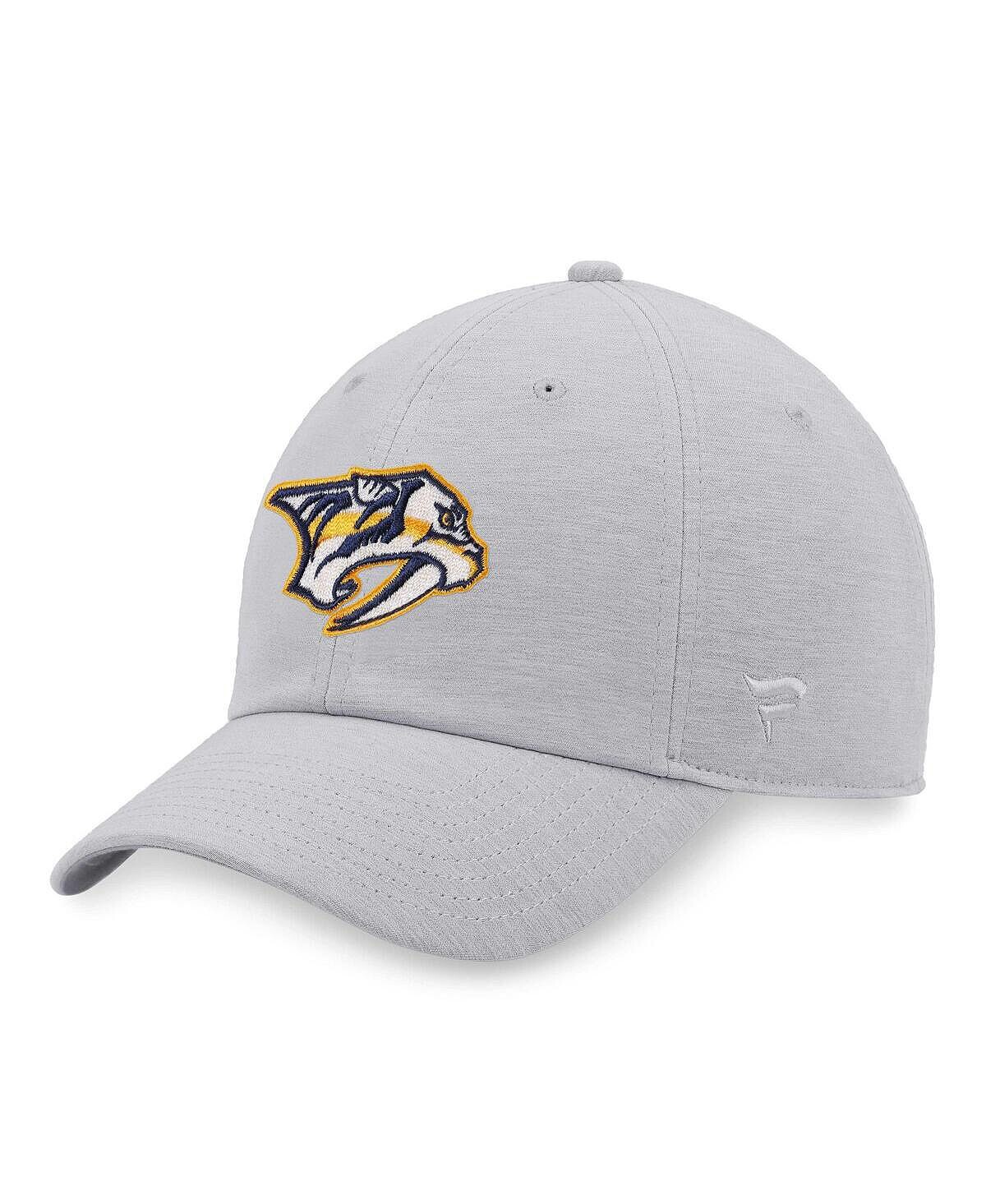 

Мужская регулируемая кепка с фирменным логотипом Heather Grey Nashville Predators Fanatics