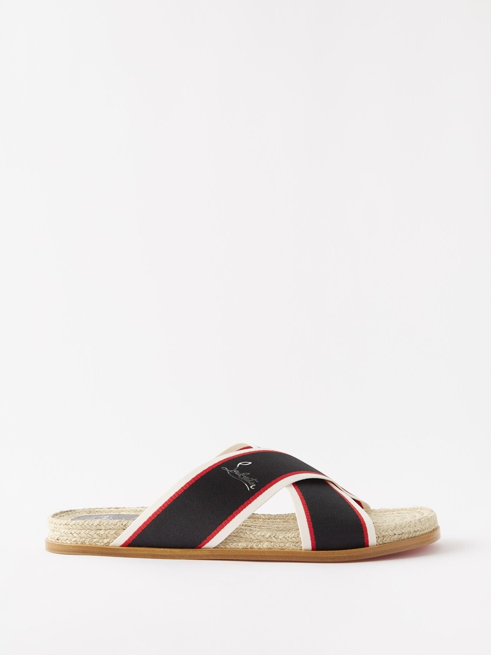 

Шлепанцы hot cross из парусины Christian Louboutin, синий