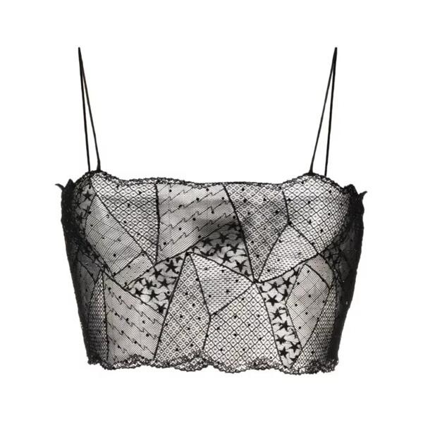 

Футболка cariana rhinestone-embellished lace top Zadig & Voltaire, серый
