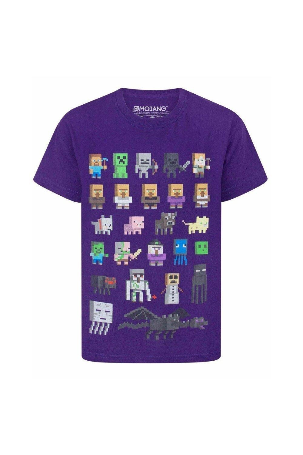 

Футболка со спрайтами Minecraft, фиолетовый