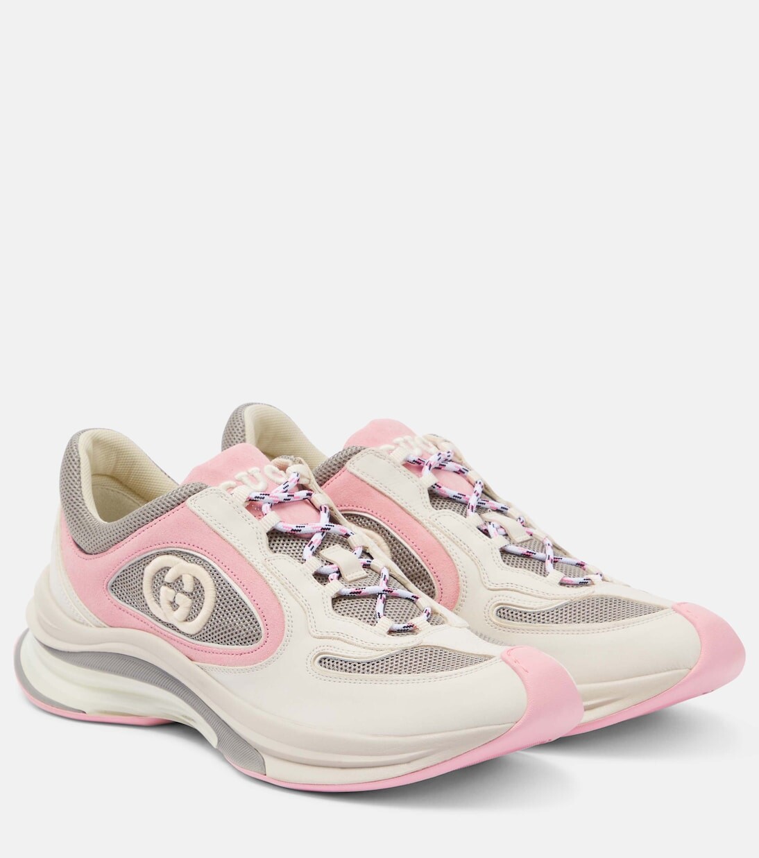 

Кроссовки gucci run с замшевой отделкой Gucci, мультиколор