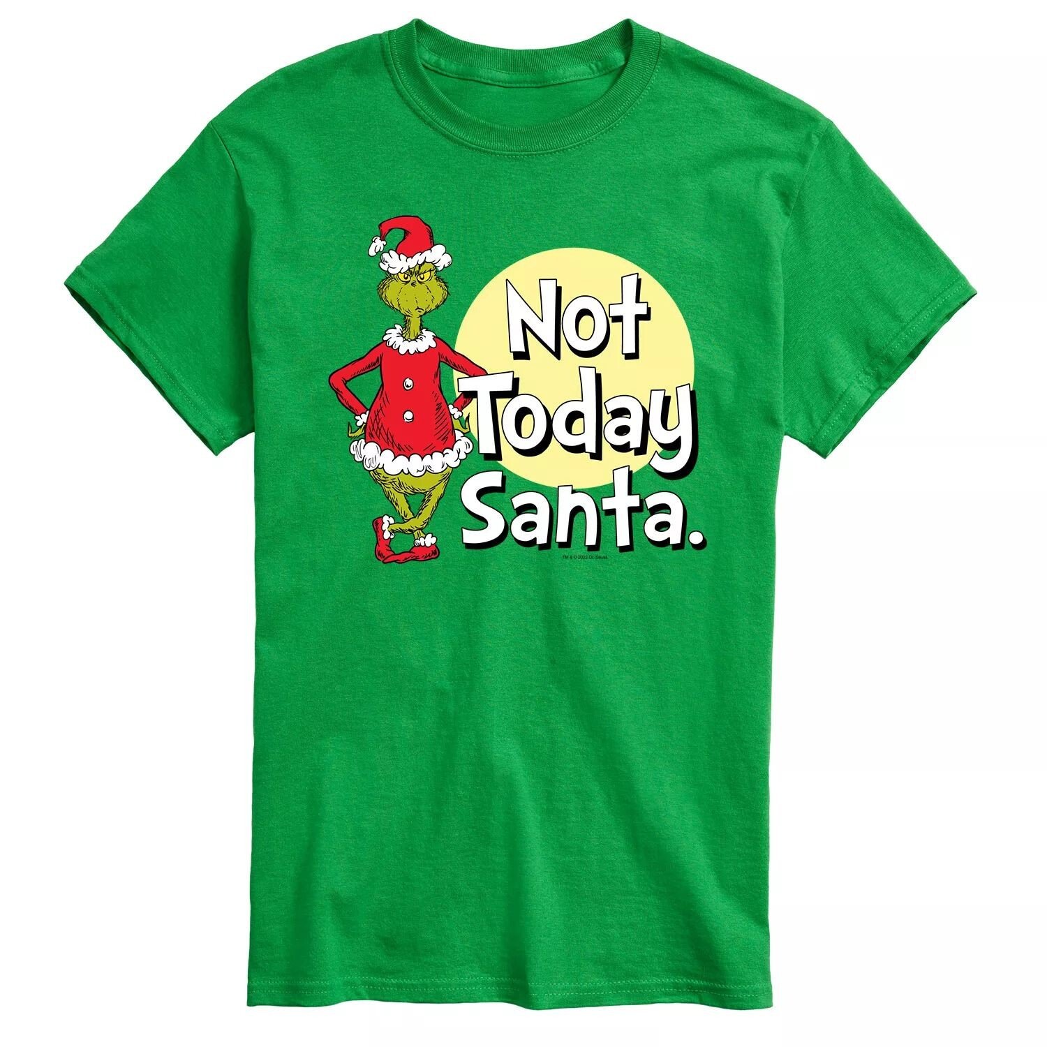 

Мужская футболка Dr. Seuss Grinch Not Today Santa Licensed Character