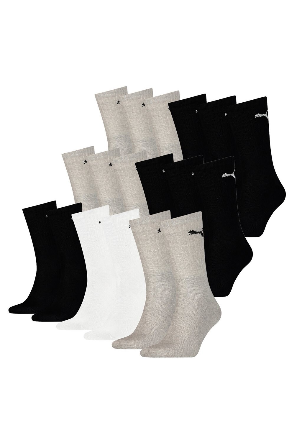 

Спортивные носки 18 PACK Puma, цвет white/black/grey