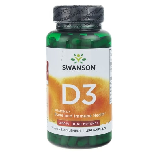 Витамин D3 1000 МЕ Swanson, 250 капсул swanson витамин d3 высокая эффективность 1000 ме 25 мкг 30 капсул