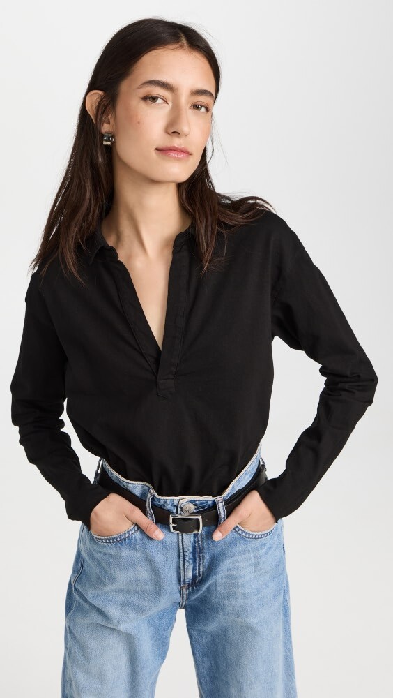 

Футболка Frank & Eileen Popover Henley, черный
