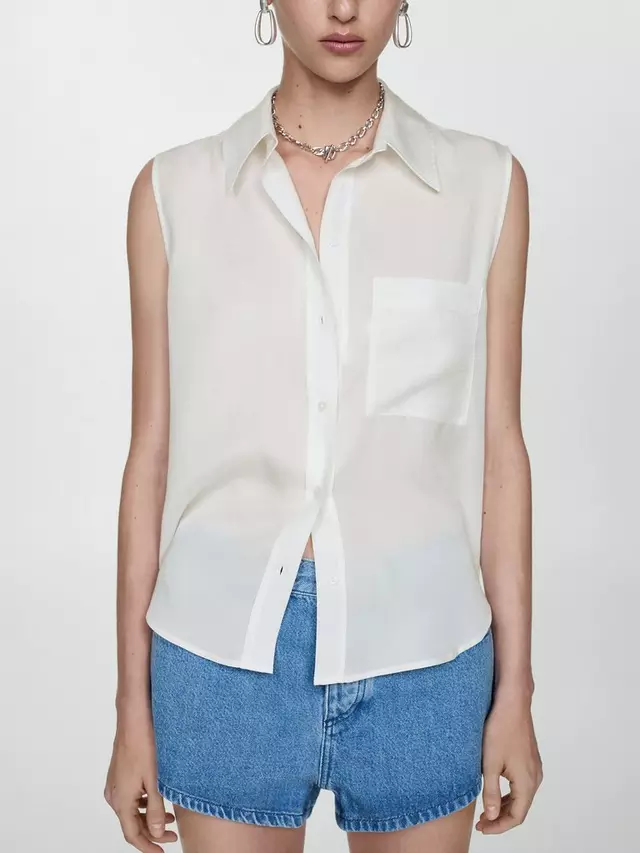 

Блуза Mango Mango Sleeveless, белый