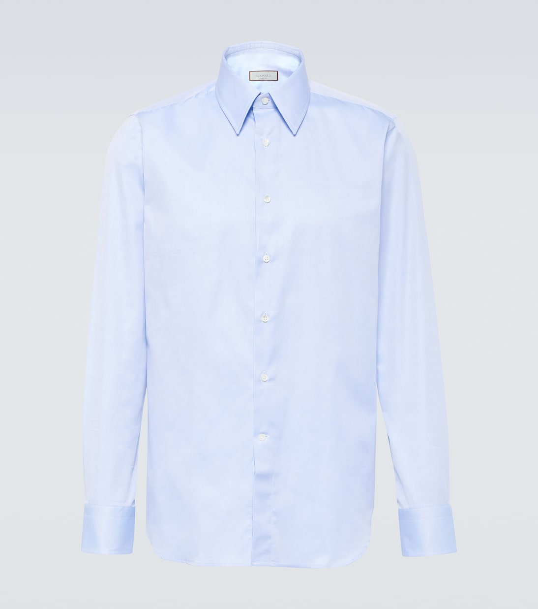 цена Хлопчатобумажную рубашку Canali, синий