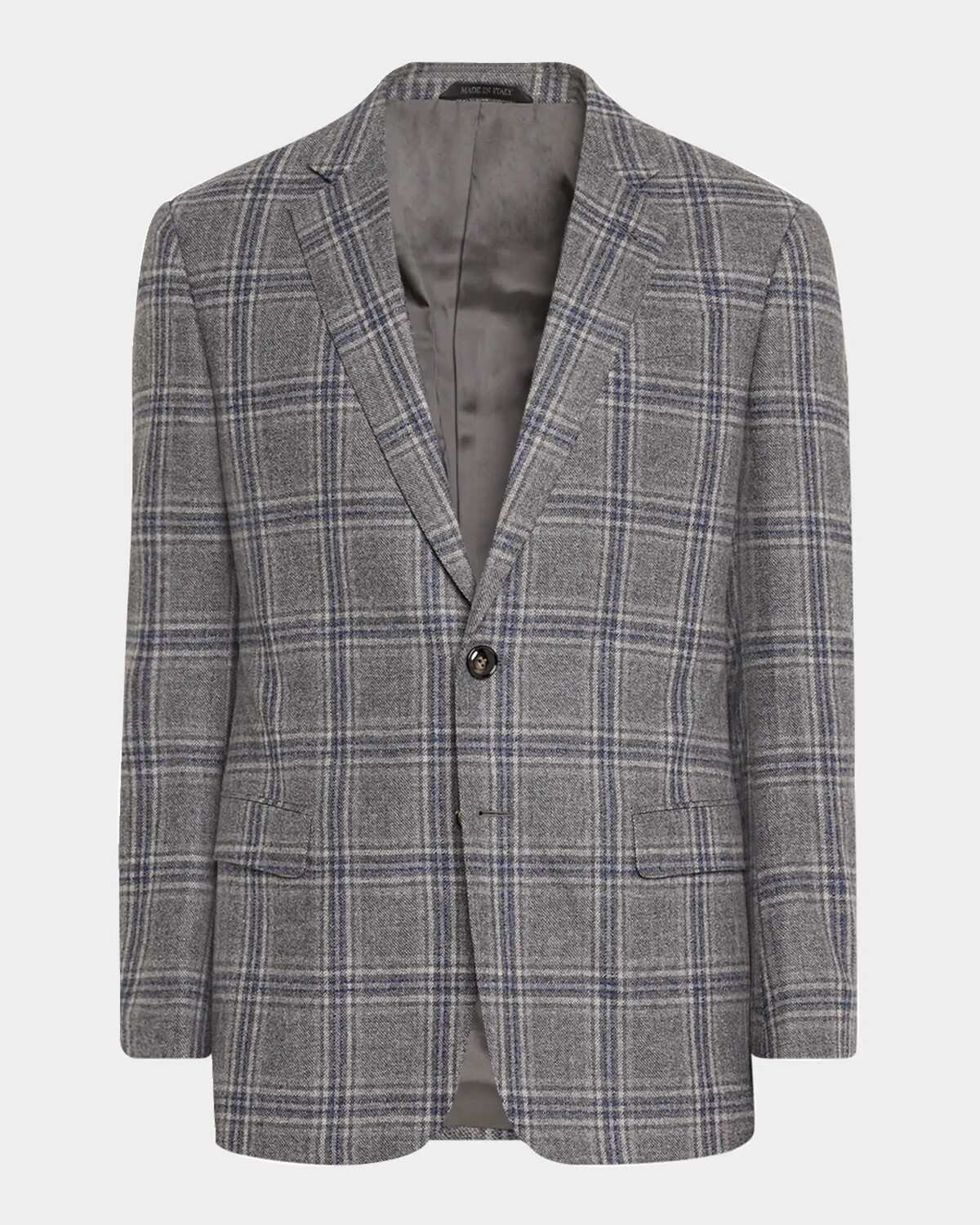 

Мужское спортивное пальто в мягкую клетку Giorgio Armani, цвет Medium Grey
