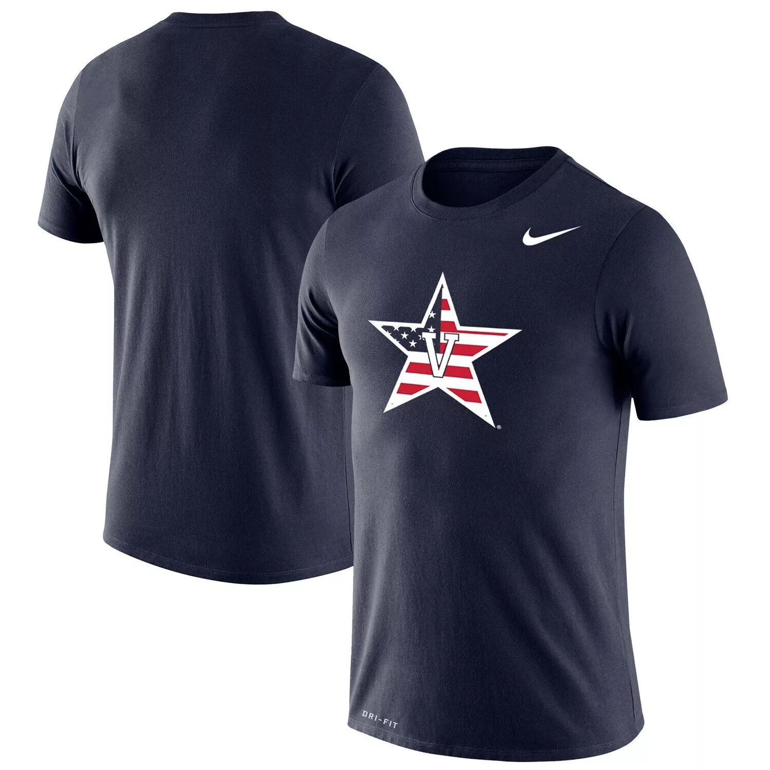 

Мужская темно-синяя футболка с логотипом школы Vanderbilt Commodores Legend Performance Nike, Синий