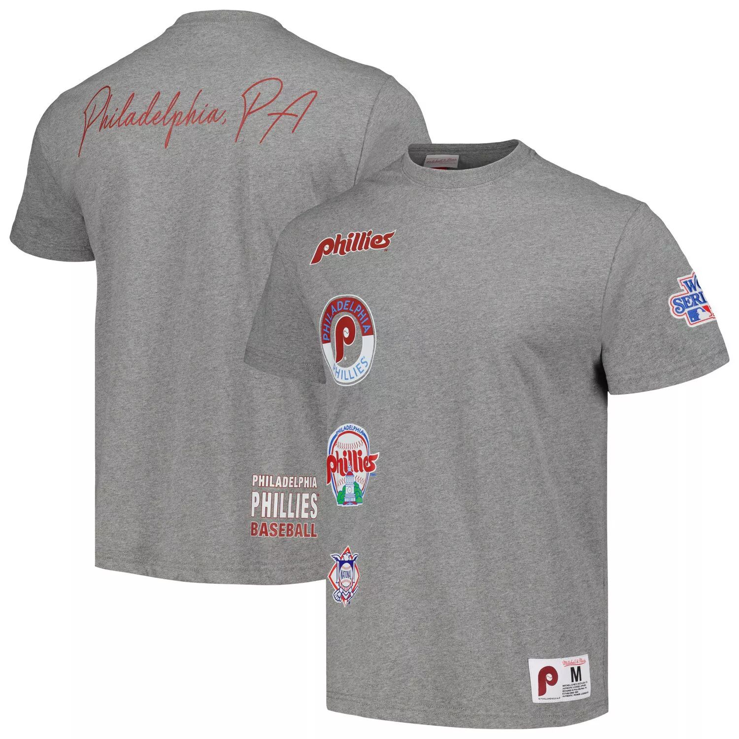 

Мужская футболка Mitchell & Ness Heather Grey Philadelphia Phillies Cooperstown Collection City Collection