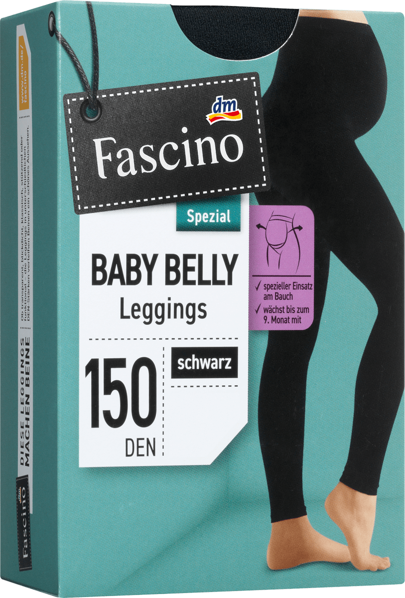 Леггинсы для беременных черного цвета. 42/44 150 ден 1 шт. Fascino