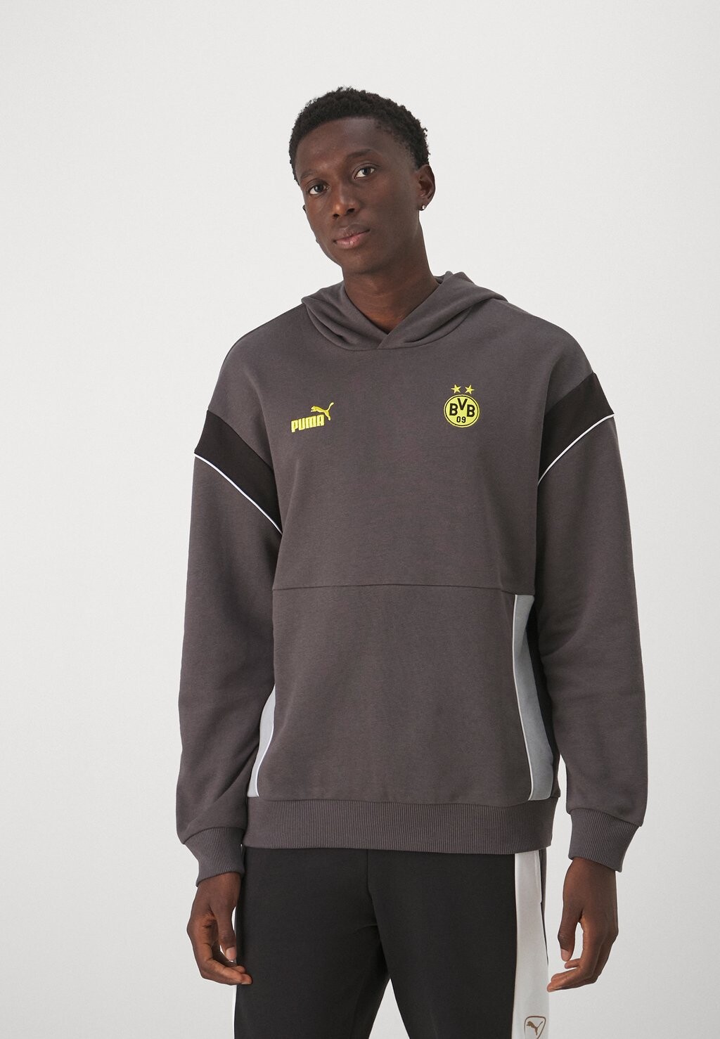 

Team Bvb Borussia Dortmund Ftblarchive Hoodie Puma, цвет shadow gray/cool mid gray